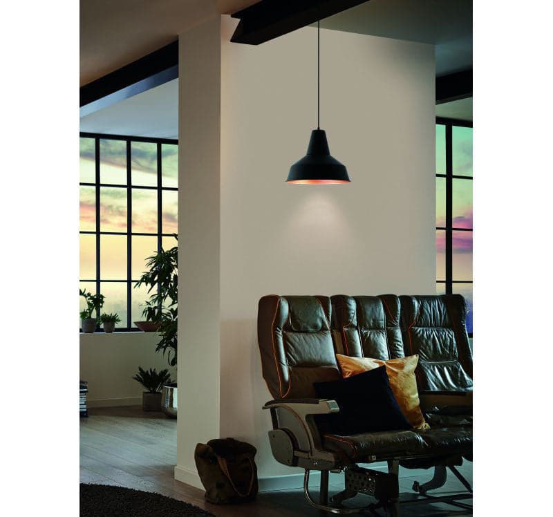 3 Light Ceiling Bar Pendant In Black And Gold thumbnail 2