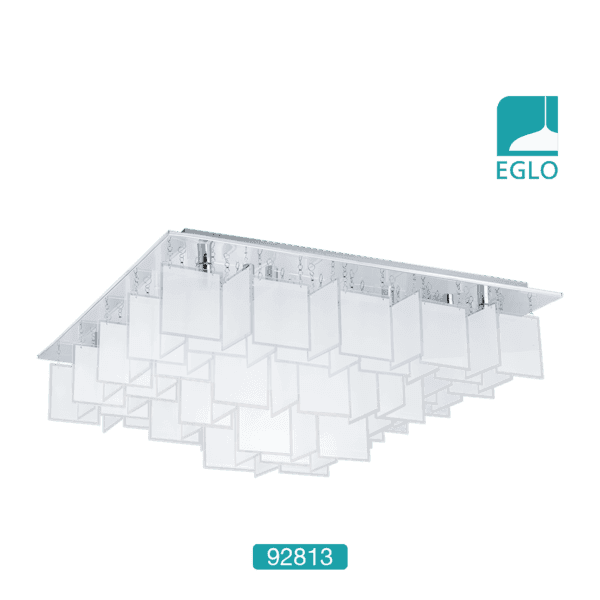 1 Chrome and Satin Partition Shade Ceiling Fitting