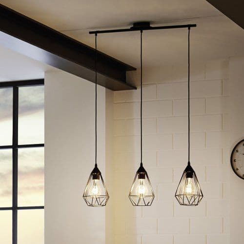 3 light Vintage Pendant Light thumbnail 2