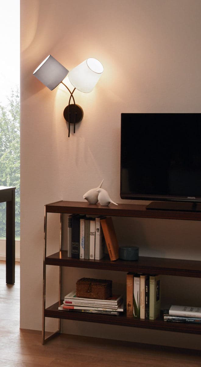 2 head Wall Light Black thumbnail 3