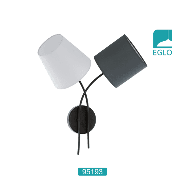 2 head Wall Light Black