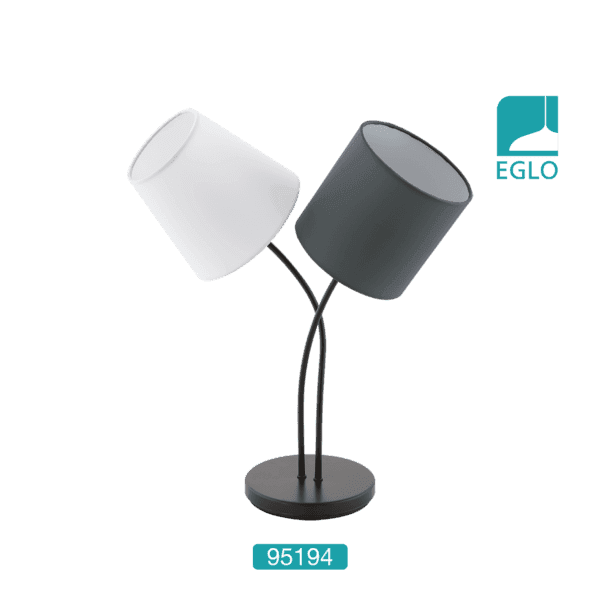 2 light Table Lamp Black