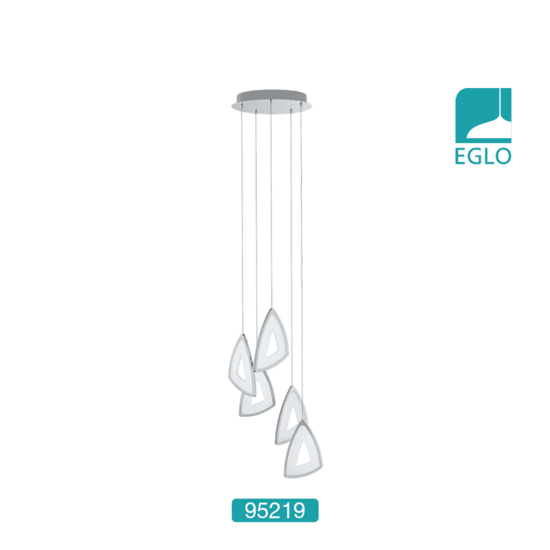 5 light LED Pendant Chrome