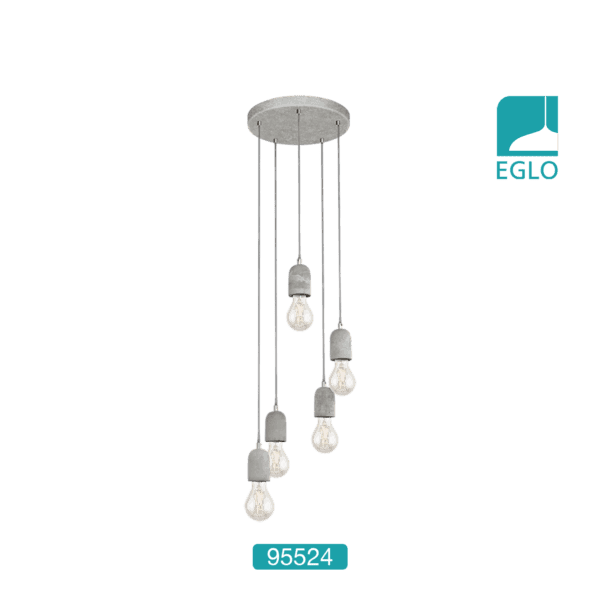 5 Bulb Ceiling Pendant Concrete