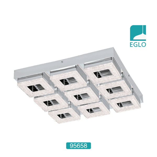 9 Square LED Crystal Ceiling Fitting
