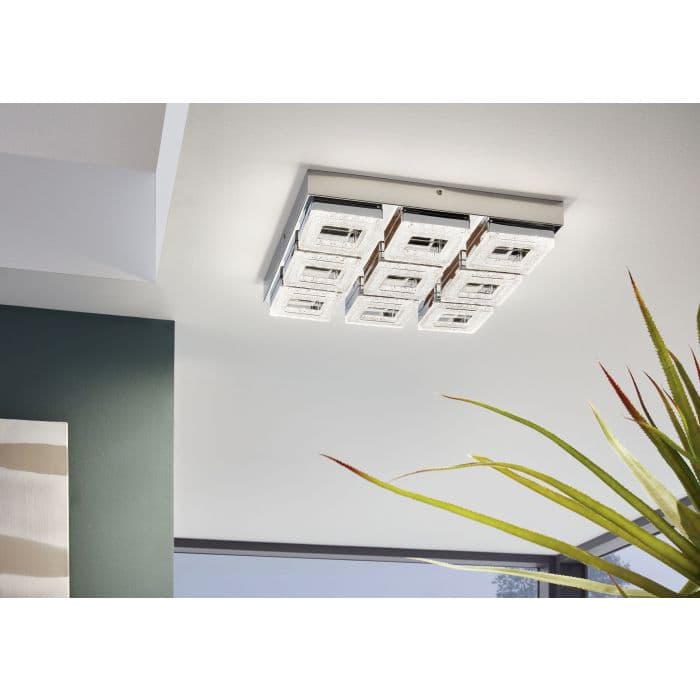 9 Square LED Crystal Ceiling Fitting thumbnail 2
