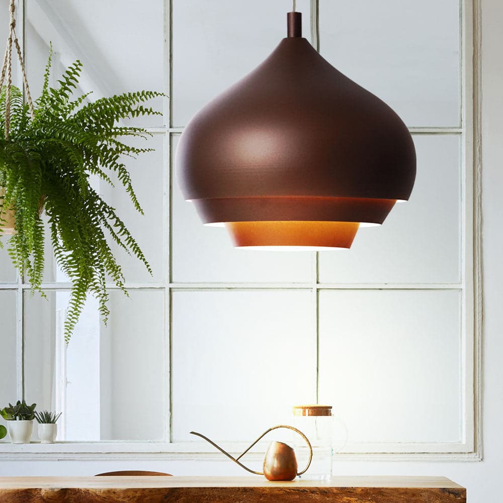 Camborne Pendant Dark Brown Creme thumbnail 2